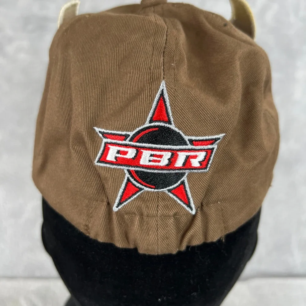 PBR Professional Bull Riders Youth Hat Brown Bull Character Western Rodeo Cap